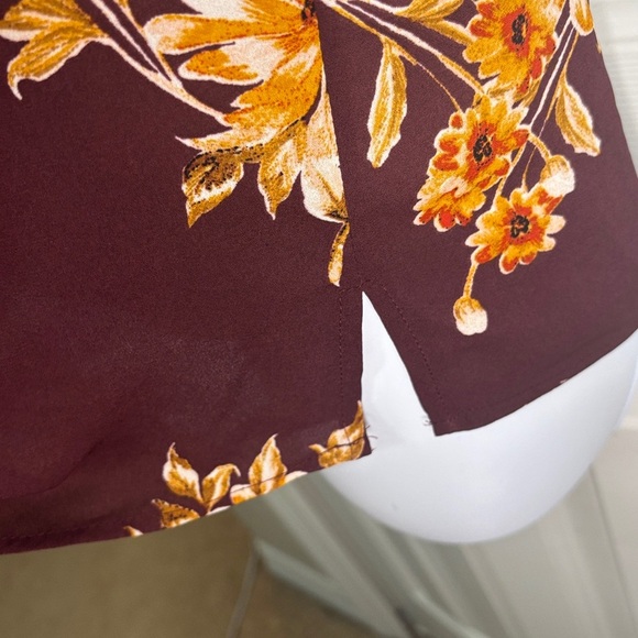 Daniel Rainn Burgundy Floral Blouse | Size PXS | NWT - Picture 6 of 13